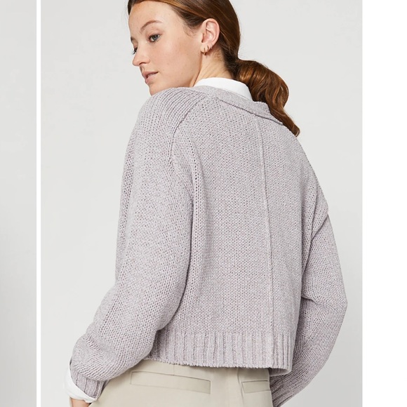 Brochu Walker Cropped Chunky Knit Button Up Cardigan in Asher Multi M - Picture 3 of 16